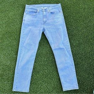 Levis Mens 502 Light Wash Relaxed Fit Jeans